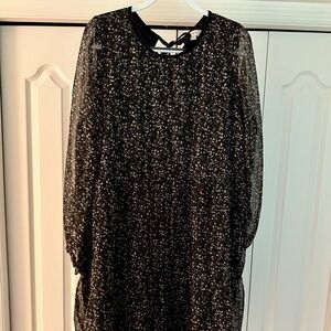 Loft Long Sleeve Velvet Dress